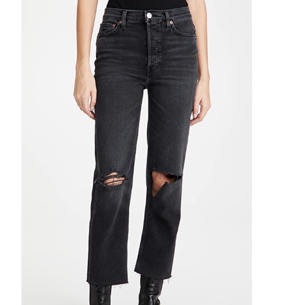 Re/Done 70’s Stove Pipe Jean 24 Faded Coal